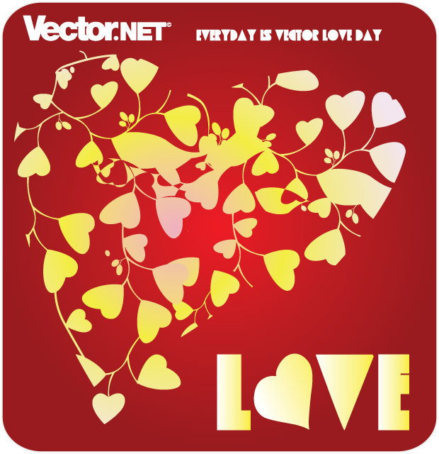 love heart vector. Swirl Of Hearts Vector