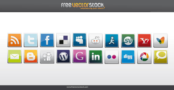 facebook icon vector download. Social Bookmarks Vector Icons