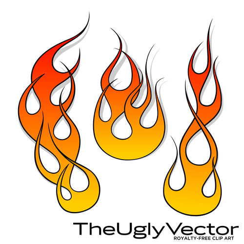 Hot vector flames freebie vector graphics Hot and popular vector flames to