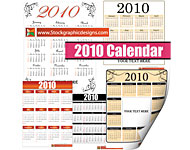 2010 Free Vector Calendar