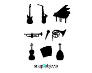 Silhouette Vector Music Instruments