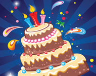 Birthday Cake Card Vector Art
