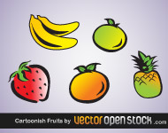 Cartoonish Vector Fruits