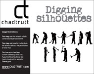 Digging Silhouettes Vector