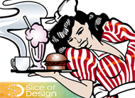 Diner Vector Girl