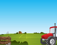 Farm Landscape Vector