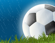 Football In The Rain Vector