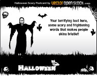 Halloween Postcard Vector Art