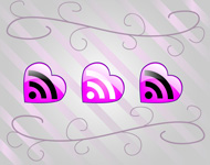 Rss Love Vector Icons