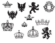 Crowns Seals Vector Graphics
