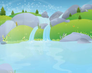 Pure Water Spring Vector