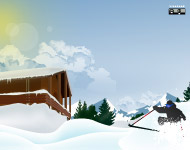 Skiing In The Mountain Vector