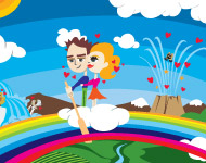 The Magic Of Being In Love Vector