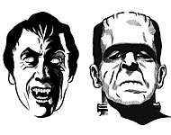 Dracula Heads Vector