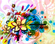 Abstract Floral Vector Art