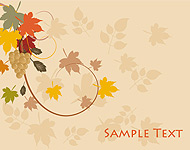 Grape Vines Vector Background