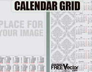 Calendar Vector Grid Design