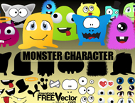 Colorful Monster Vector