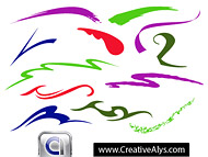 Colorful Swooshes Vector