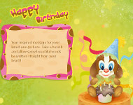 Creative Birthday Vector Postcard