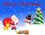 Cute Christmas Santa Vector Art