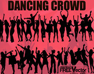 Dancing Crowd Vector Graphic