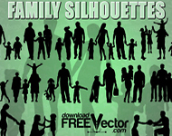 Family Vector Silhouettes