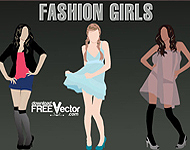 Fashion Girls Vector Graphic