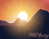 Free Sunset Vector Art