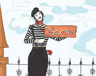 French Mime Vector