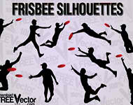 Frisbee Silhouette Vector Graphic