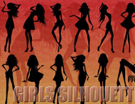 Girls Silhouette Vector