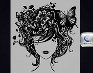 Girly Floral Vector Design