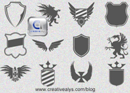 Heraldic Logo Design Vector
