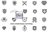 Heraldic Shields And Crests Vector