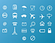 Transport and Travel Vector Icons