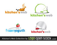 Kitchen Web Logo Vector Collection