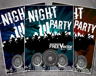 Night Party Vector Flyer