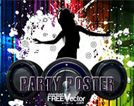 Party DJ Vector Poster