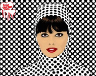 Polka Dots Girl Vector