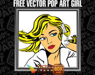 Pop Art Girl Vector Graphic
