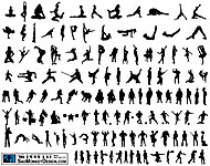 120 Human Vector Silhouette