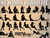 Sexy Sitting Women Vector