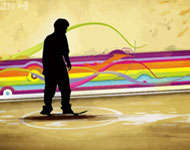 Skateboarding Vector