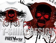 Skull Tshirt Design Vector