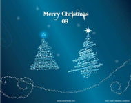 Snowy Christmas Tree Vector