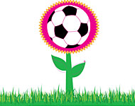 Vector Soccer Ball Flower