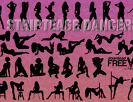 Striptease Women Clipart Vector