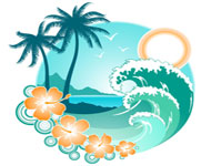 Summer Island Vector Art