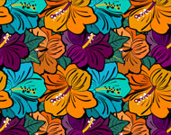 Vector Hibiscus Flower Pattern